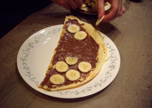 Nutella-banana crepe